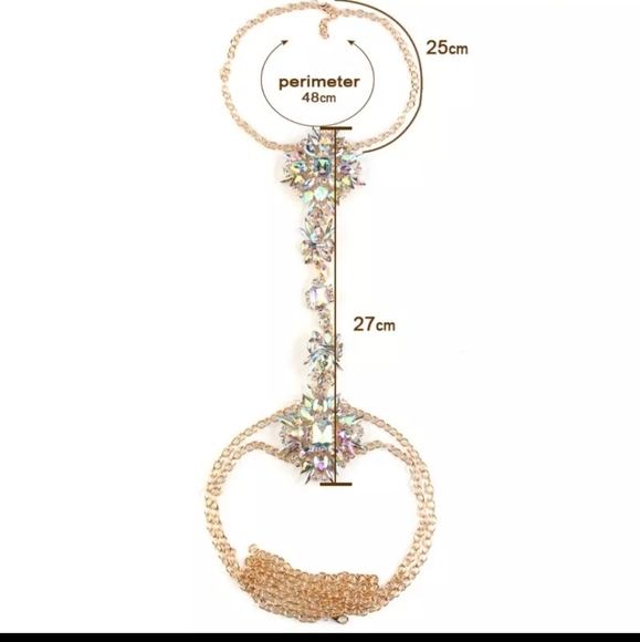 Rhinestone bling body chain harness - Picture 5 of 5